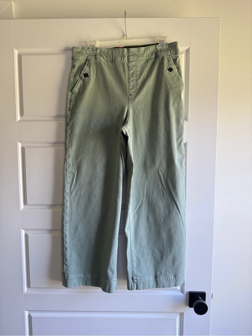 Spanx Stretch Twill Cropped Wide Leg Pants
